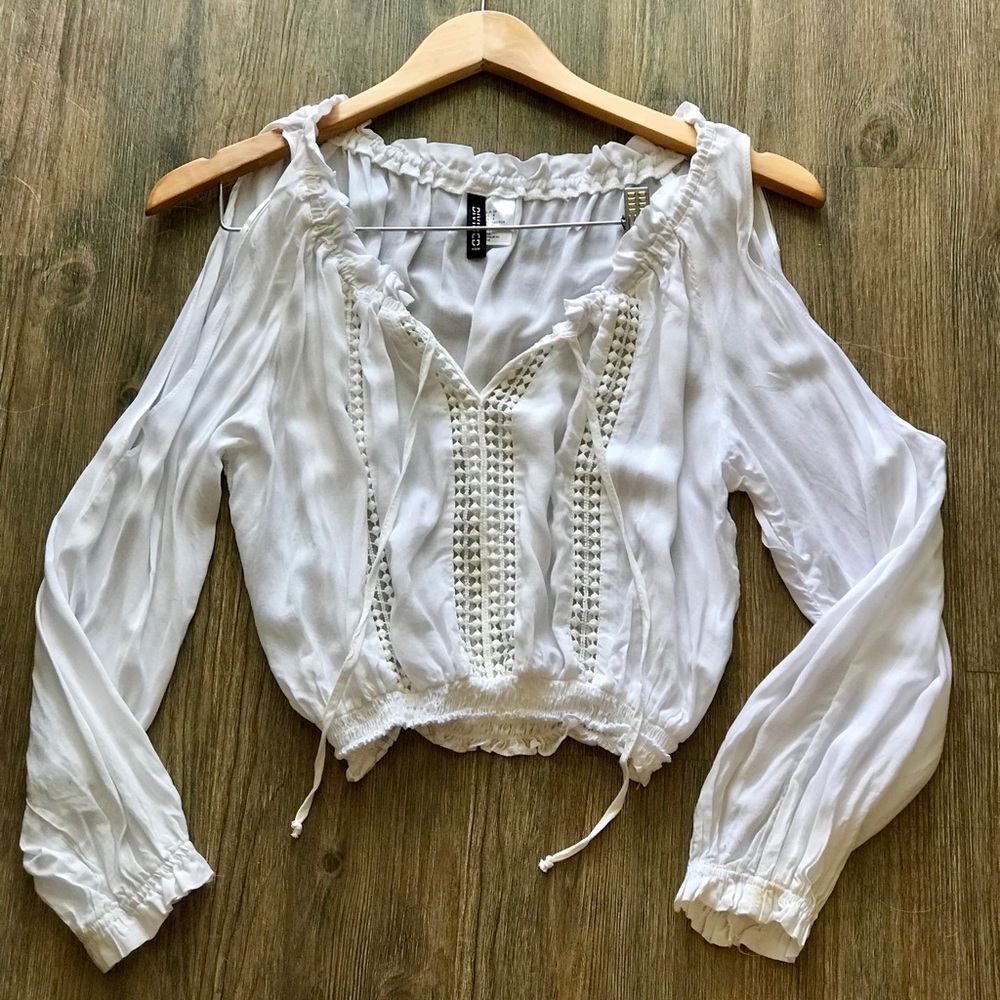 Divided // Cold-Shoulder Boho Crochet Top